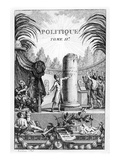 Frontispiece of ' Politique', Tome Ii of Jean-Jacques Rousseau (Engraving) Giclee Print by Jean Claude Naigeon