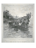 The Last Boat-Load of the British Leaving New York, 1783 (Engraving) Giclee Print by Howard Pyle
