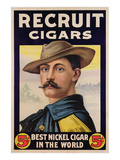 Poster Advertising Recruit Cigars, C.1899 (Colour Litho) Giclee Print by  American