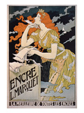 Poster Advertising 'L. Marquet Ink, the Best of All Inks', 1892 (Colour Litho) Giclee Print by Franz Grassel