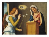 Annunciation to the Virgin, 1500/05 (Paint on Wood Panel) Giclee Print by Giovanni Battista Cima Da Conegliano