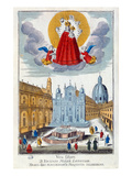 Pilgrims Visiting the Shrine of Our Lady of Loretto, 18th Century (Coloured Engraving) Giclee Print by  French