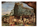 Sacre Conversazione, Detail of the Town and Castle in the Background (Panel) (Detail of 84002) Giclée-tryk af Vittore Carpaccio Sacre Conversazione, Detail of the Town and Castle in the Background (Panel) (Detail of 84002) Giclée-tryk af Vittore Carpaccio