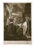 William I Receiving the Crown of England, Engraved by George Noble Giclee Print by Benjamin West