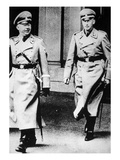 Heinrich Himmler with Ss-Gruppenfuehrer Reinhard Heydrich, 1930S (B/W Photo) Giclee Print by  German photographer