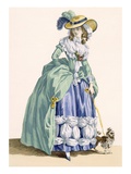 Lady Walking Her Dog, Engraved by Dupin, Plate No.190 Lámina giclée por Francois Louis Joseph Watteau Lady Walking Her Dog, Engraved by Dupin, Plate No.190 Lámina giclée por Francois Louis Joseph Watteau