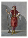 An Albanian Soldier, Plate 78 Reproduction procédé giclée par Jean Baptiste Vanmour
