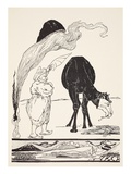 The Djinn in Charge of All Deserts Guiding the Magic with His Magic Fan Giclee Print by Joseph Rudyard Kipling