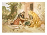 Women Grinding Corn, from 'India Ancient and Modern', 1867 (Colour Litho) Giclee Print by William 'Crimea' Simpson