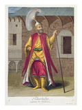 Tchorbadji, Captain of the Janissaries, 18th Century (Engraving) Giclee Print by Gerard Jean Baptiste Scotin