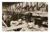 From the German Side: Making War Bread in a Field-Bakery of Von Hindenburg's Army Giclee Print by  German photographer