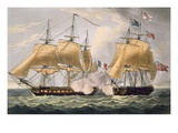 The Capture of La Clorinde, February 26th 1814, Engraved by Thomas Sutherland Giclee Print by Thomas Whitcombe