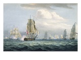 Sir Sidney Smith's (1764-1840) Squadron Engaging a French Flotilla, 26th May, 1804 Giclee Print by Thomas Whitcombe