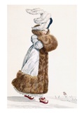 Ice Skating Dress, Engraved by Georges Jacques Gatine (1773-1831), C.1797 (Coloured Engraving) Giclee Print by Antoine Charles Horace Vernet