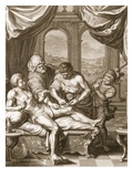 Telephus Cured by the Rust of the Same Spear Which Wounded Him, 1731 (Engraving) Giclee Print by Bernard Picart