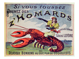 Advertisement for Cough Sweets 'Z'Homards', Late Nineteenth Century (Colour Litho) Giclee Print by  French