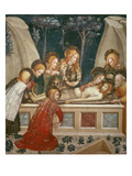 Jesus in the Tomb with the Apostles and His Mother (Fresco) Giclee Print by Ferrer Bassa