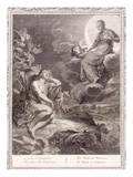 The Moon and Endymion, 1731 (Engraving) Giclee Print by Bernard Picart
