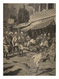 Rebellion in Bombay, Illustration from 'Le Petit Journal: Supplement Illustre', 1898 (Litho) Giclee Print by  French
