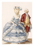 Lady with Her Husband Attending a Court Gala, Engraved by Dupin, Giclee Print by Pierre Thomas Le Clerc