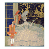 Punishing the Page (Colour Litho) Giclee Print by Georges Barbier