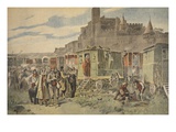 Hungarian Gypsies Outside Carcassonne Giclee Print by  French