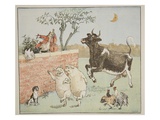 The Cat and the Fiddle, Illustration from 'Hey Diddle Diddle and Bye, Baby Bunting', 1882 Giclee Print by Randolph Caldecott