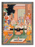 A Prince and Companions Take Refreshments and Listen to Music, from the Small Clive Album Giclee Print by  Mughal