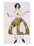 Costume for a Female Puppet, from La Boutique Fantastique, 1917 (Colour Litho) Giclee Print by Leon Bakst