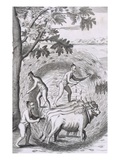 The Manner of Treading Out their Rice, from 'An Historical Relation of the Island Ceylon', Pub 1681 Reproduction procédé giclée par Robert Knox