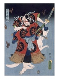The Warrior (Colour Woodblock Print) Giclee Print by Utagawa Kunisada