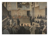 The Panama Trial, Illustration from 'Le Petit Journal: Supplement Illustre', 2nd January 1898 Giclee Print by F.L. Meaulle
