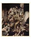 The Banqueting Hall Was in Tumult, Illustration from 'Irish Fairy Tales' by James Stephens, 1920 Giclee Print by Arthur Rackham