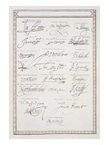 Reproduction of Signatures of the Tudors and their Court Giclee Print by Sarah Countess Of Essex