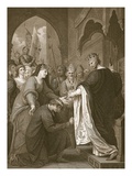 P.John's Submission to Richard I, Engraved by J. Stow Giclee Print by Benjamin West
