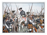 King Friederich and the Regiment Bernburg (Colour Litho) Giclee Print by Richard Knoetel