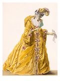 Lady in 'Grand Domino' Dress to Wear to a 'Bal Matique', Engraved by Janninet, Plate No.170 Giclee Print by Pierre Thomas Le Clerc