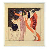 Love Token (W/C on Paper) Giclee Print by Georges Barbier