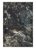 Titania Lying Asleep, Illustration from 'Midsummer Nights Dream' by William Shakespeare, 1908 Giclee Print by Arthur Rackham