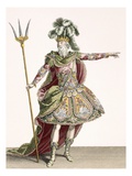 Costume for Neptune in Several Operas, Engraved by Rene Gaillard (C.1719-90) C.1780 (Engraving) Giclee Print by Jean Baptiste Martin