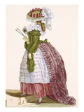 Lady's Elaborate Gown in Burgundy and Green, Engraved by Dupin, Plate No.200 Lámina giclée por Francois Louis Joseph Watteau Lady's Elaborate Gown in Burgundy and Green, Engraved by Dupin, Plate No.200 Lámina giclée por Francois Louis Joseph Watteau