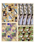 Abstract Designs, from 'Decorations and Colours', Published 1930 (Colour Litho) Giclee Print by Georges Valmier