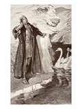 Ler and the Swans, Illustration from 'Celtic Myth and Legend' by Charles Squire, 1905 (Litho) Giclee Print by John Henry Frederick Bacon