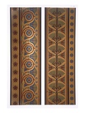 Vertical Bands or Borders in Dark Colours on Gold Ground, Plate XXX Giclee Print by George Ashdown Audsley