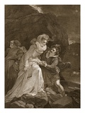 Queen Mary Escaping from Loch Leven Castle Giclee Print by  English