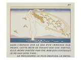 Woman Wading Through Water, Illustration from 'Les Mythes' by Paul Valery (1871-1945) Giclee Print by Georges Barbier