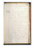 Letter Written by Jean-Jacques Rousseau While Secretary to the French Ambassador in Venice Giclee Print by Jean Jacques Rousseau