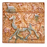 Pl 26 Persian Lustred All-Tile: a Mounted Sassanian Archer, 19th Century (Colour Litho) Giclee Print by Henry Wallis