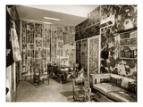 An Apartment Designed by Fornasetti, 1950S (B/W Photo) Giclee Print by  French Photographer