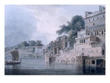 Dasasvamedha Ghat, Benares, Uttar Pradesh, C.1788-89 (Coloured Aquatint) Giclee Print by Thomas Daniell